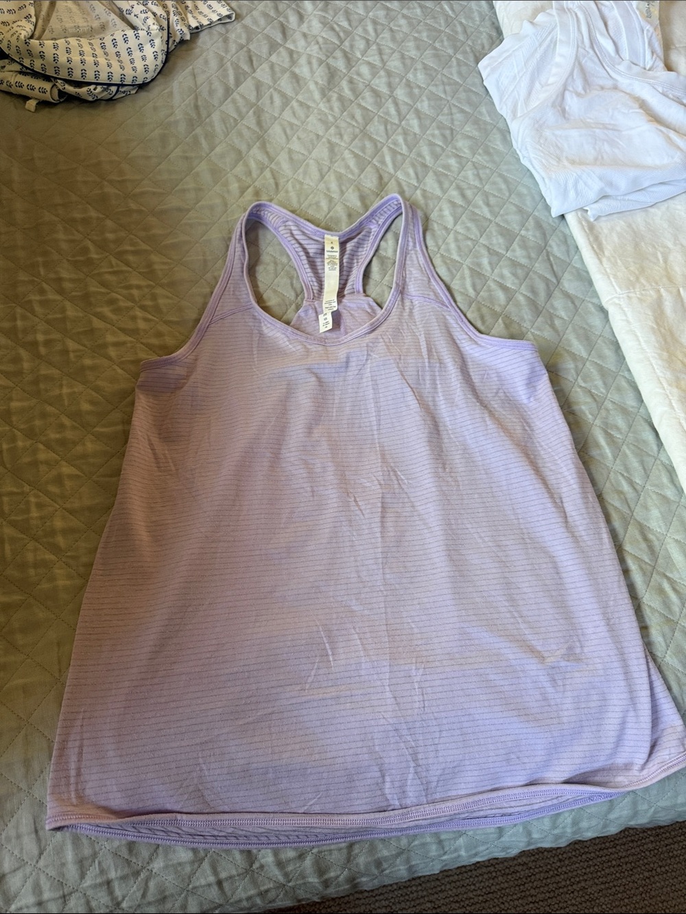 lululemon light purple ribbed racerback tank